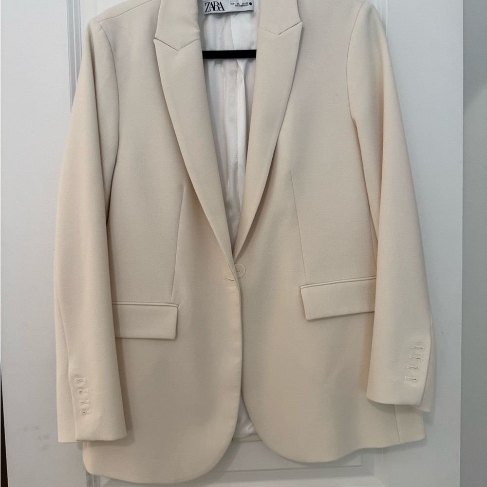 Zara Cream Sport Coat Classic Design